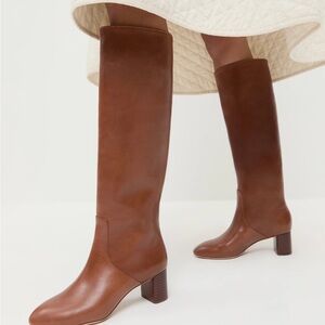 Loeffler Randall Gia Safari Tan Leather Heeled Boots
